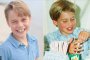 Принц Джордж на 9 години и принц Уилям на 9 години