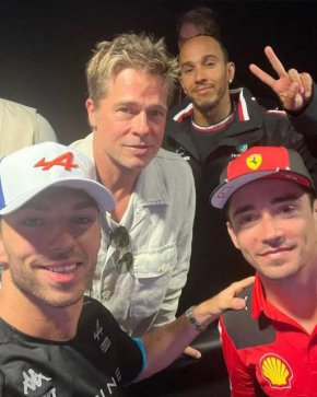 
Брад с момчетата от Формула1: Фото на деня
