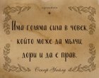 Има голяма сила в човек, който може да мълчи, дори да е прав: Оскар Уайлд