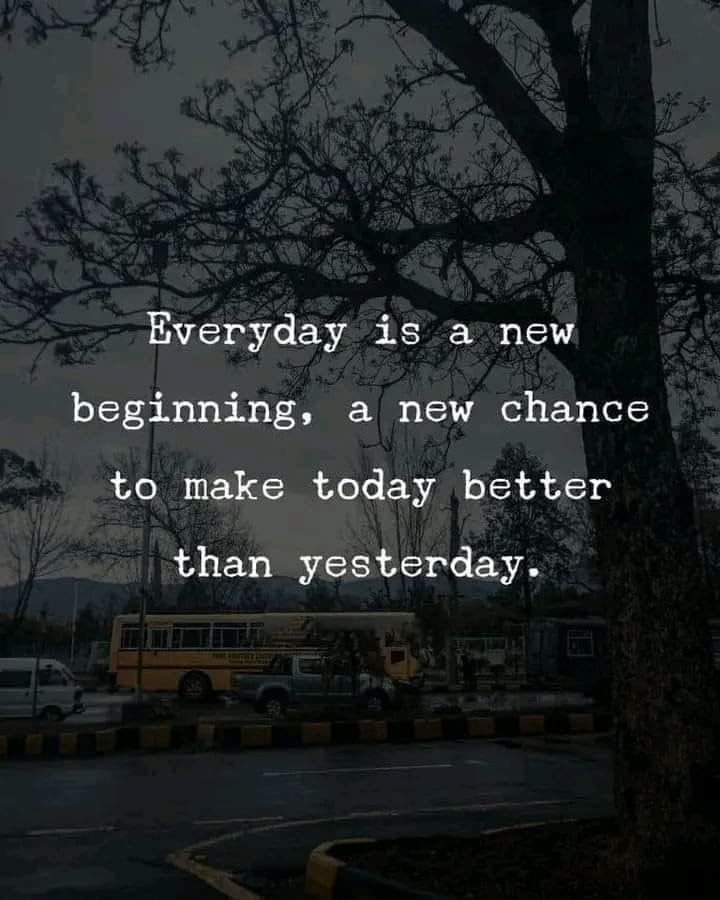 Всеки ден е ново начало, нов шанс да направим днешния