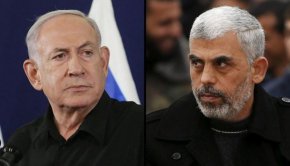 Яхия Синуар и израелския премиер Бенямин Нетаняху 