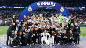 Отборът на Реал Мадрид за рекорден 15-и път е носител на трофея в Шампионската лига.