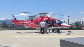 Медицинският ни хеликоптер превози жена с фрактури от Сандански до София 