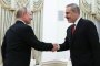 Президентът на Русия Владимир Путин (вляво) присъства на среща с турския външен министър Хакан Фидан (вдясно) в Москва на 11 юни 2024 г. - МИХАИЛ МЕЦЕЛ/POOL/AFP via Getty Images