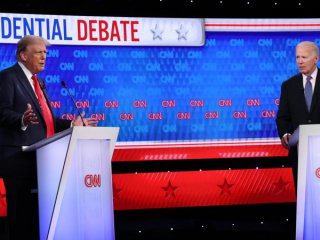 Тръмп и Байдън по време на дебатите