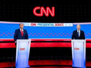 Байдъ и Тръмп по време на дебатите