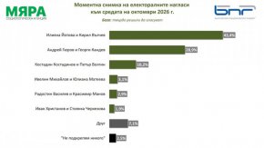 Мяра: Йотова-Вълчев - 43,4%, Гюров-Кандев - 28,9%