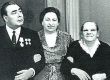 Леонид Брежнев с жена си - Виктория Петровна и майка - Наталия Денисовна