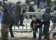 Полицията разгонва студентски протест в София,14.01.2009.